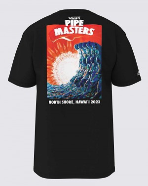 Vans 2023 Pipe Masters Poster Tişört Erkek Siyah | Türkiye ZJM986374