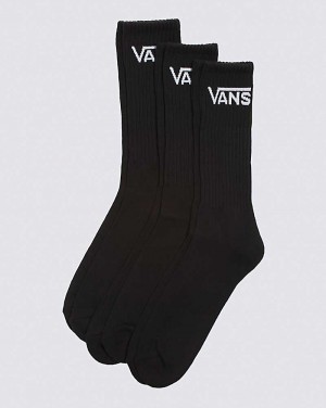 Vans Classic Crew 3-Pack Çorap Kadın Siyah | Türkiye CYK309467