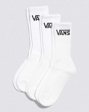 Vans Classic Crew 3-Pack Çorap Çocuk Beyaz | Türkiye LAS045792