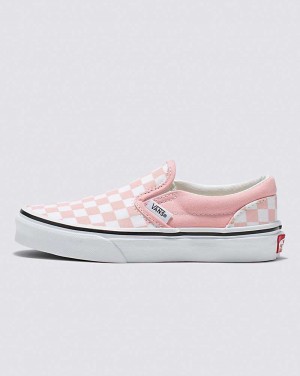 Vans Classic Slip-On Checkerboard Ayakkabı Çocuk Pembe Beyaz | Türkiye MWI276439