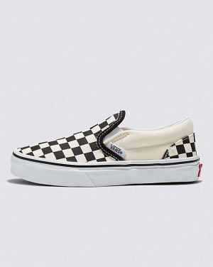 Vans Classic Slip-On Checkerboard Ayakkabı Çocuk Siyah Beyaz | Türkiye WXZ592046