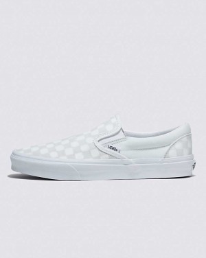 Vans Classic Slip-On Checkerboard Ayakkabı Kadın Beyaz | Türkiye XDR763540