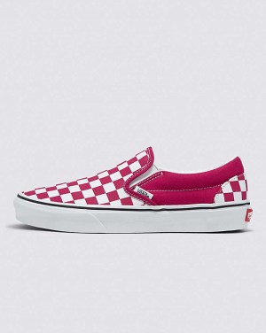 Vans Classic Slip-On Checkerboard Ayakkabı Kadın Kırmızı | Türkiye TRZ953172