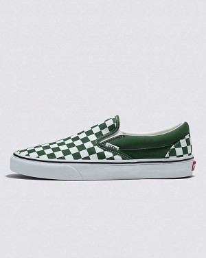 Vans Classic Slip-On Checkerboard Ayakkabı Kadın Yeşil | Türkiye EGB927301