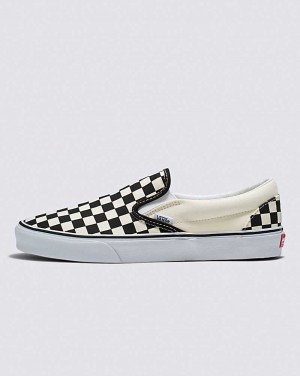 Vans Classic Slip-On Checkerboard Ayakkabı Erkek Siyah Beyaz | Türkiye WPK869540