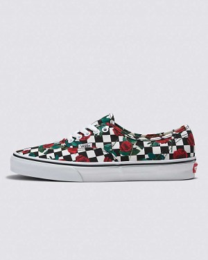 Vans Customs Checkerboard Roses Authentic Ayakkabı Erkek Renkli | Türkiye EYW805317