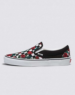 Vans Customs Checkerboard Roses Slip-On Ayakkabı Erkek Renkli | Türkiye AML716049