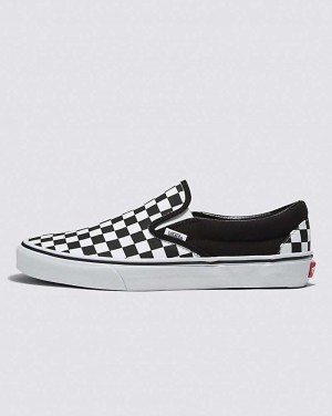 Vans Customs Checkerboard Slip-On Geniş Ayakkabı Kadın Siyah Beyaz | Türkiye RGO579136