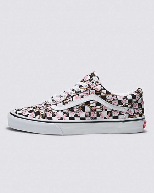 Vans Customs Cherry Blossom Checkerboard Old Skool Ayakkabı Kadın Renkli | Türkiye GOB568203