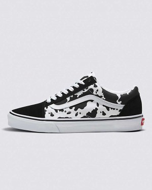 Vans Customs Cow Print Old Skool Ayakkabı Erkek Siyah Beyaz | Türkiye CTQ184397