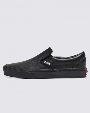 Vans Customs Elevated Deri Slip-On Ayakkabı Kadın Siyah | Türkiye GST295804