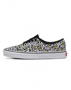 Vans Customs Image Library Graffitti Hearts Authentic Ayakkabı Erkek Renkli | Türkiye BKD147325