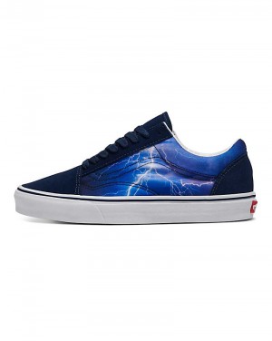 Vans Customs Image Library Lightning Old Skool Ayakkabı Kadın Lacivert | Türkiye DEO596104