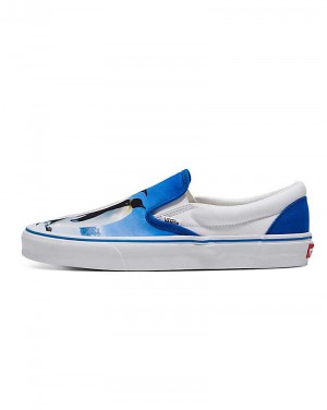 Vans Customs Image Library Penguin Slip-On Ayakkabı Erkek Mavi | Türkiye PVH734105