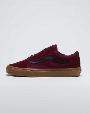 Vans Customs Süet Gum Sole Old Skool Ayakkabı Kadın Bordo | Türkiye YAD129036