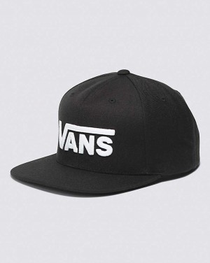 Vans Drop V Snapback Şapkalar Erkek Siyah Beyaz | Türkiye UTX768541