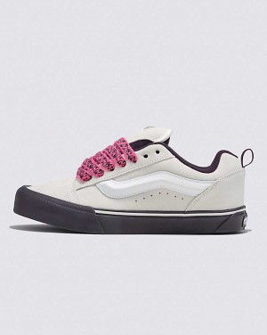 Vans Knu Skool Ayakkabı Erkek Beyaz Pembe | Türkiye FCO276083