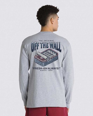 Vans Market Long Sleeve Tişört Erkek Gri | Türkiye YQK654023