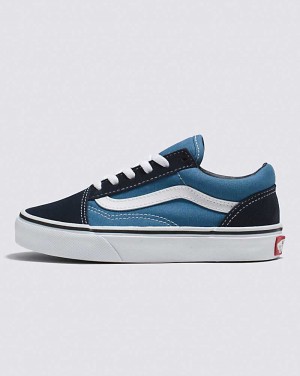 Vans Old Skool Ayakkabı Çocuk Lacivert Beyaz | Türkiye OAE349102