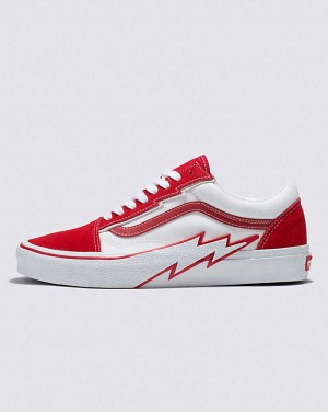 Vans Old Skool Bolt 2-Tone Ayakkabı Erkek Kırmızı Beyaz | Türkiye EGC781063