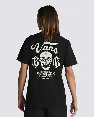 Vans Old Skool Skull Tişört Erkek Siyah | Türkiye UNQ014938