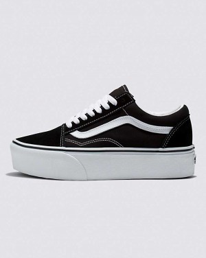 Vans Old Skool Stackform Ayakkabı Kadın Siyah Beyaz | Türkiye JOL986502