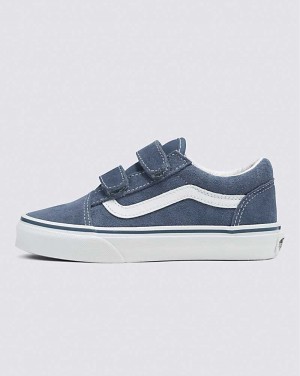 Vans Old Skool V Süet Ayakkabı Çocuk Indigo | Türkiye TQN654781