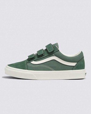 Vans Old Skool V Süet Kanvas Ayakkabı Erkek Yeşil | Türkiye KOX245376