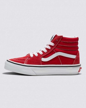 Vans Sk8-Hi Ayakkabı Çocuk Kırmızı Beyaz | Türkiye BIJ619720