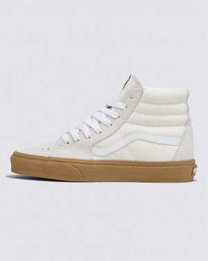 Vans Sk8-Hi Corduroy Ayakkabı Kadın Beyaz | Türkiye QAH712948