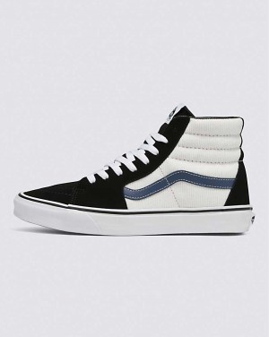 Vans Sk8-Hi Mini Cord Ayakkabı Erkek Siyah Beyaz | Türkiye GID498072