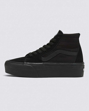 Vans Sk8-Hi Tapered Stackform Süet Kanvas Ayakkabı Kadın Siyah | Türkiye YSP016495