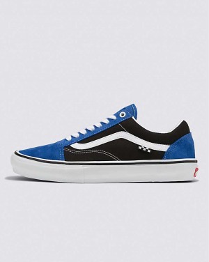 Vans Skate Old Skool Kaykay Ayakkabısı Erkek Mavi Siyah Beyaz | Türkiye YKN290345