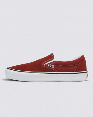 Vans Skate Slip-On Kaykay Ayakkabısı Erkek Koyu Kırmızı | Türkiye RPF629804