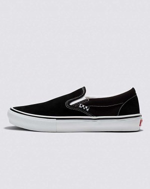 Vans Skate Slip-On Kaykay Ayakkabısı Erkek Siyah Beyaz | Türkiye OMA206185