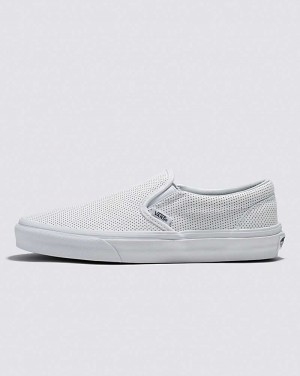 Vans Slip-On Perf Deri Ayakkabı Kadın Beyaz | Türkiye CBE985610