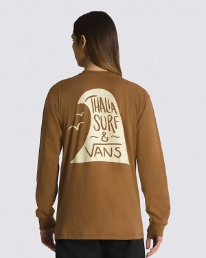 Vans X Thalia Hi Tide Long Sleeve Tişört Erkek Kahverengi | Türkiye DKV326749