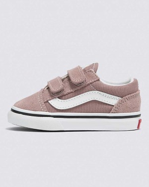 Vans Yürümeye Başlayan Old Skool V Ayakkabı Çocuk Pembe | Türkiye WZV701954