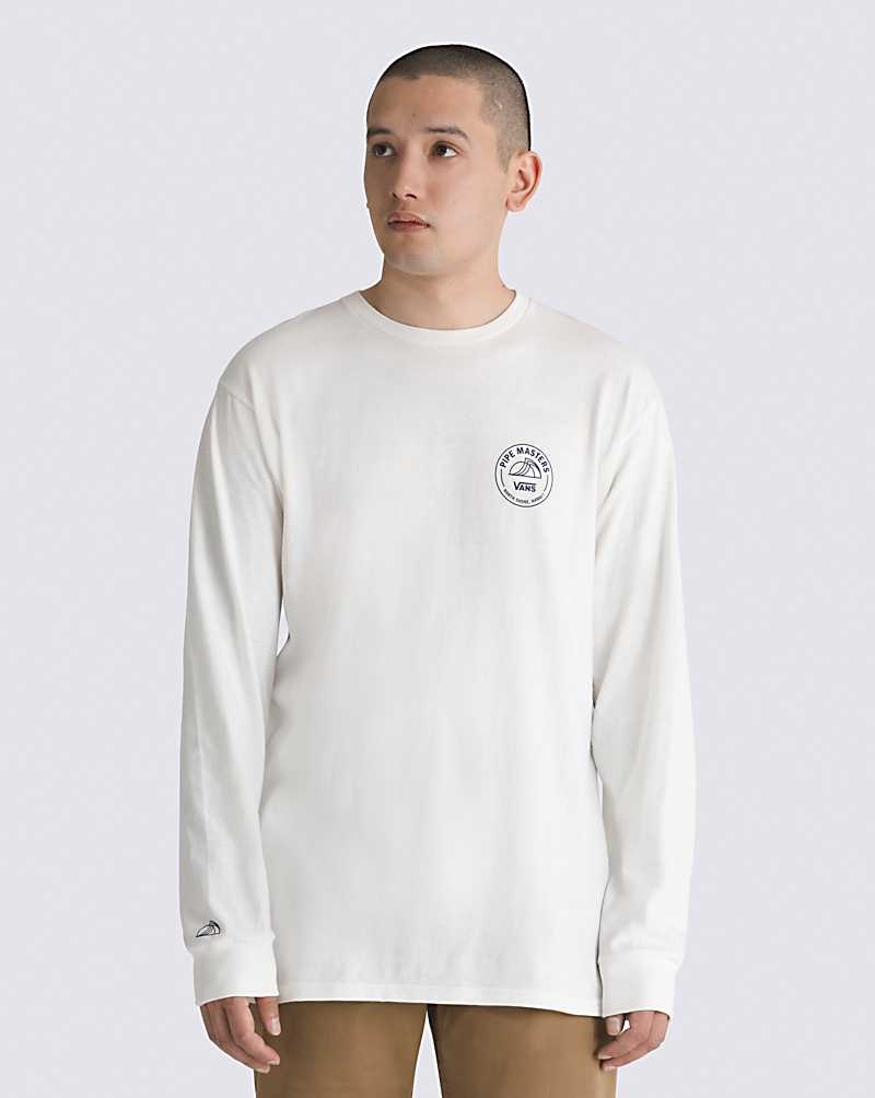 Vans 2023 Pipe Masters Lock Up Long Sleeve Tişört Erkek Beyaz | Türkiye JFT709481