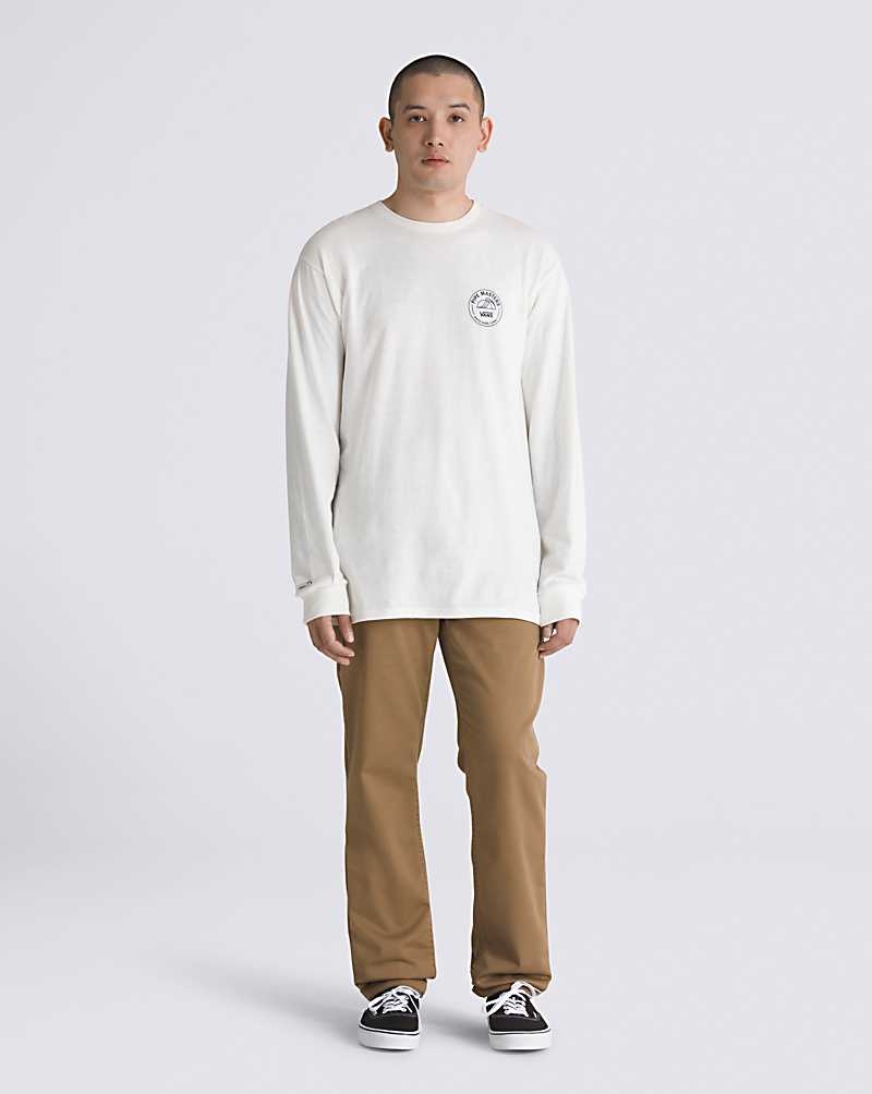 Vans 2023 Pipe Masters Lock Up Long Sleeve Tişört Erkek Beyaz | Türkiye JFT709481