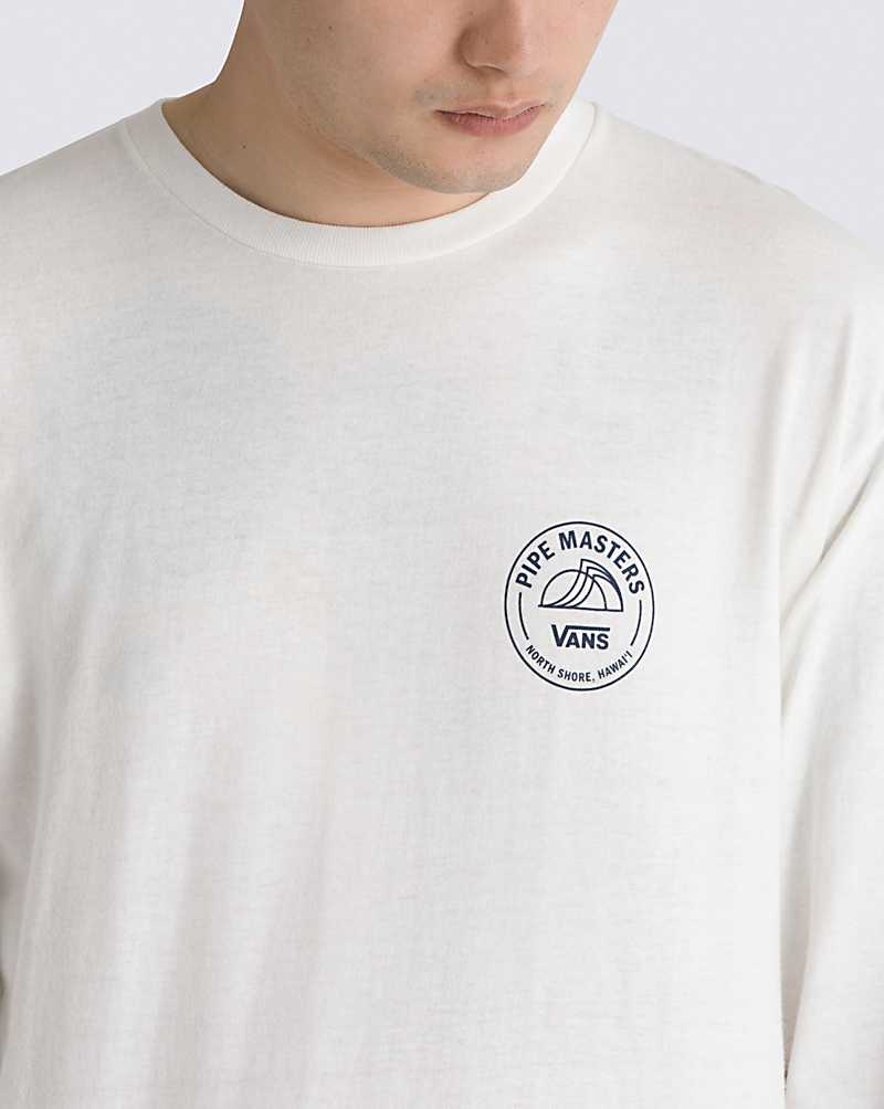 Vans 2023 Pipe Masters Lock Up Long Sleeve Tişört Erkek Beyaz | Türkiye JFT709481