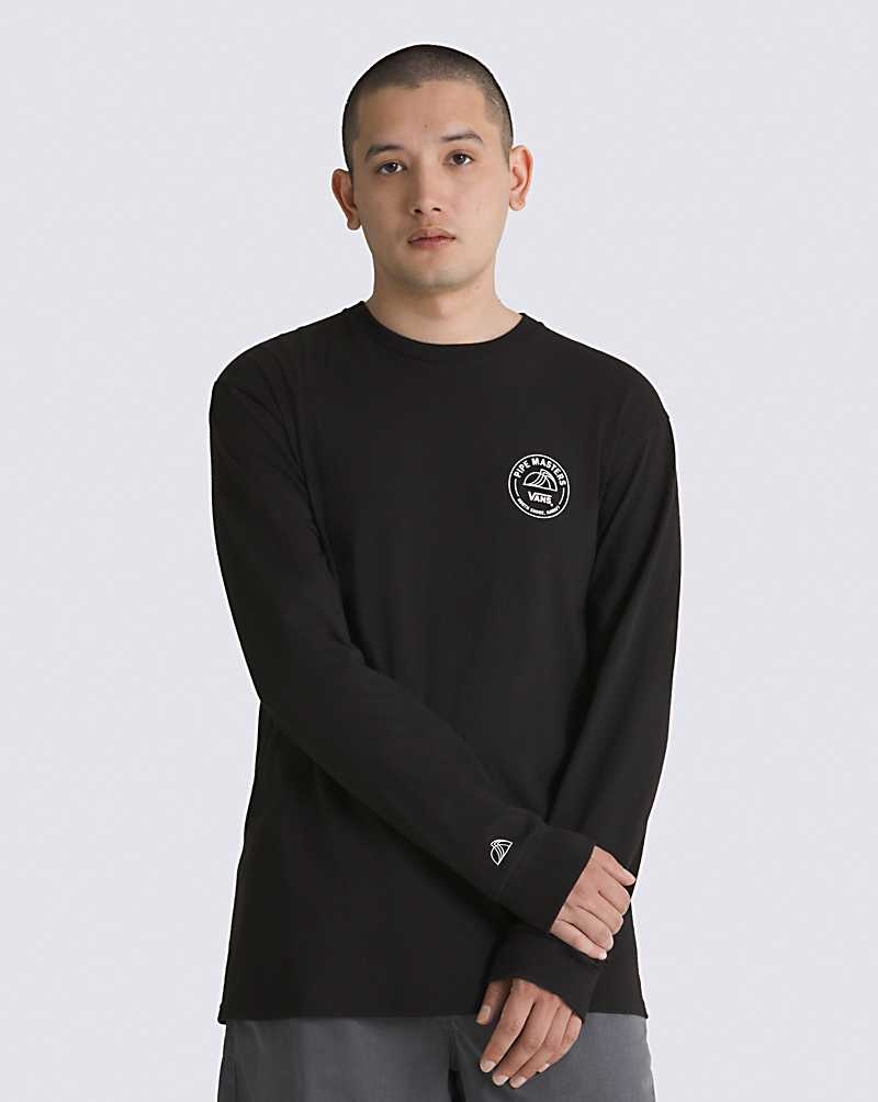 Vans 2023 Pipe Masters Poster Long Sleeve Tişört Erkek Siyah | Türkiye CPN165928