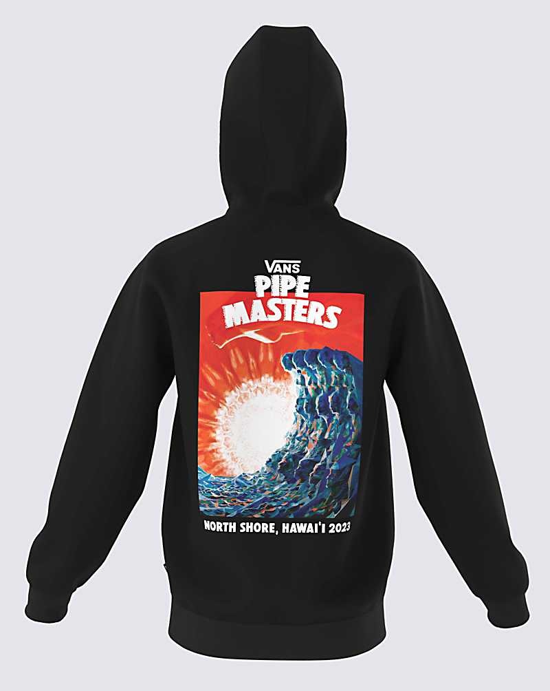 Vans 2023 Pipe Masters Poster Pullover Kapşonlu Erkek Siyah | Türkiye QYF672408