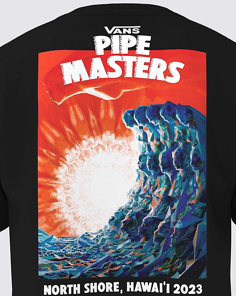 Vans 2023 Pipe Masters Poster Tişört Erkek Siyah | Türkiye ZJM986374