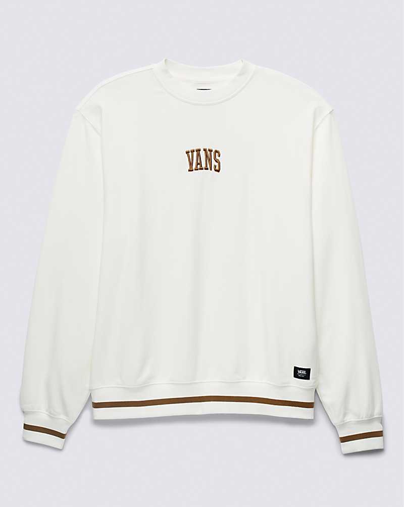 Vans Arch Loose Crew Sweatshirt Erkek Beyaz | Türkiye QUA017965