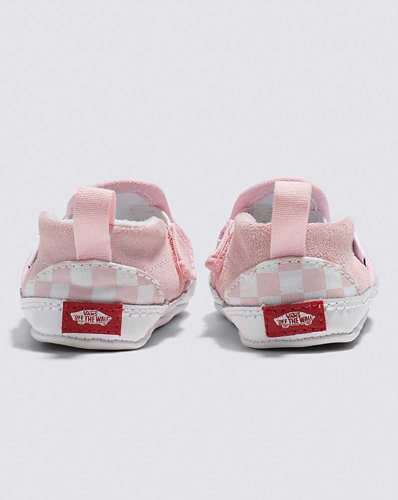 Vans Bebek Slip-On V Crib Checkerboard Ayakkabı Çocuk Beyaz | Türkiye XUD527690