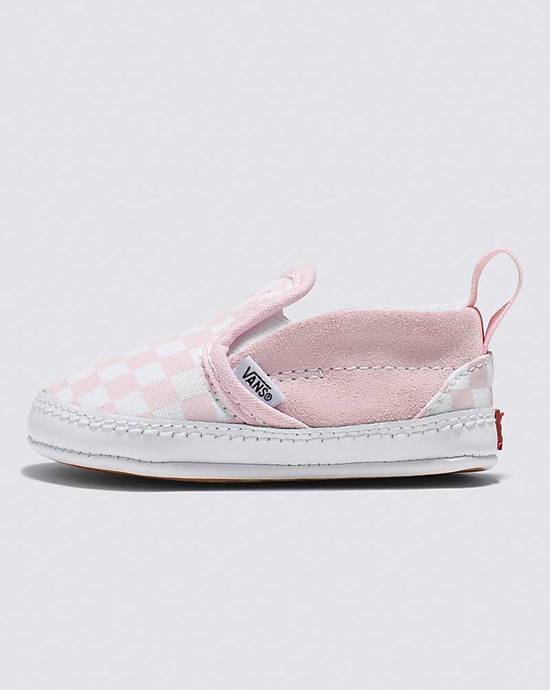 Vans Bebek Slip-On V Crib Checkerboard Ayakkabı Çocuk Beyaz | Türkiye XUD527690