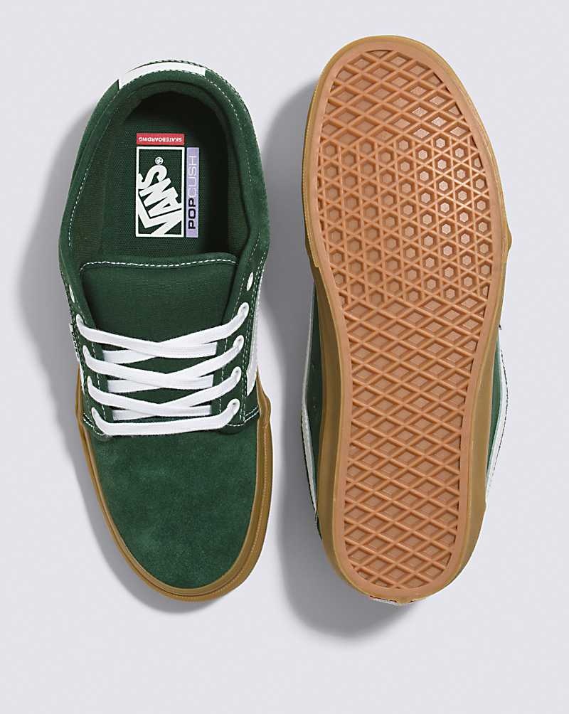 Vans Chukka Low Sidestripe Kaykay Ayakkabısı Kadın Koyu Yeşil | Türkiye CUS693204