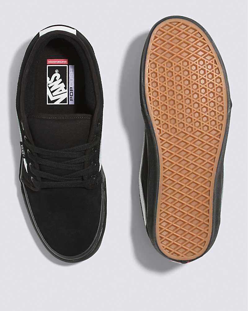 Vans Chukka Low Sidestripe Kaykay Ayakkabısı Kadın Siyah Beyaz | Türkiye MGQ265903