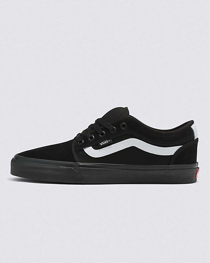 Vans Chukka Low Sidestripe Kaykay Ayakkabısı Erkek Siyah Beyaz | Türkiye OEL902546